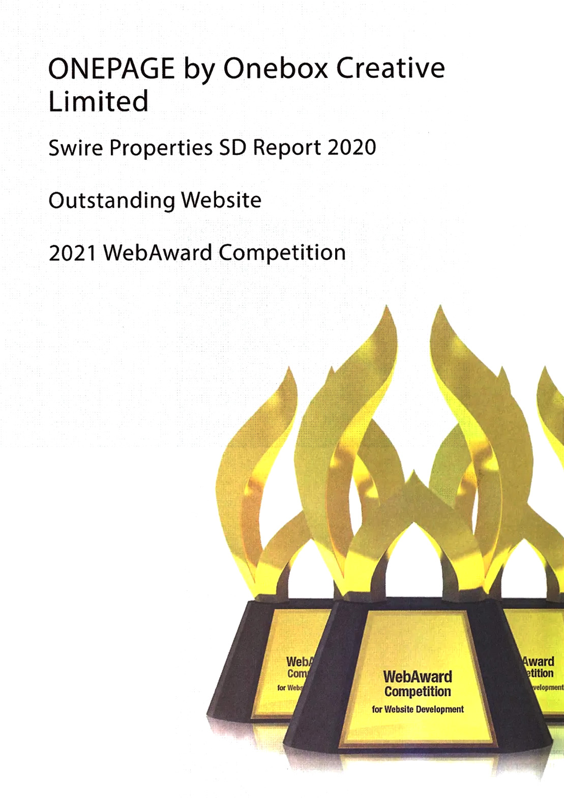 WebAward Competition Outstanding Website